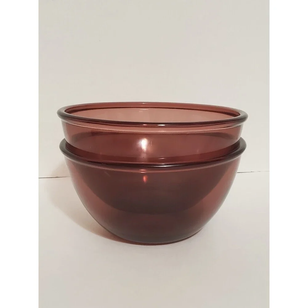 Pyrex Visions 322 Cranberry Purple Bowl Nesting 7